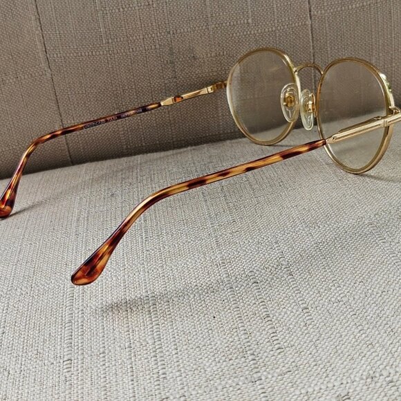 Vintage Loxuttica Women Eyeglasses Frame GOLDELETROPLATED Glasses Frame Italy